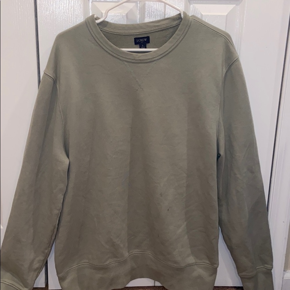 J Crew Light Green Crew Neck Size Large